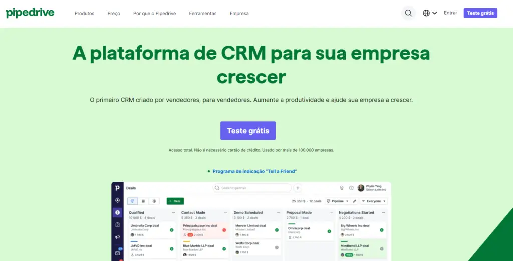 Pipedrive melhores crms