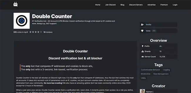 discord bot Double Counter