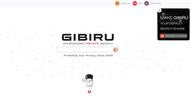 mecanismo de busca privado Gibiru