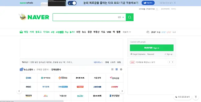 naver é a alternativa do google usada na coréia do sul