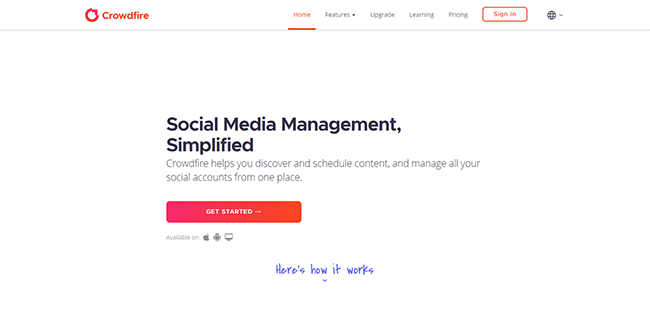 Crowdfire é um agendador de posts para mídias sociais