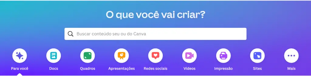 O que criar no Canva?