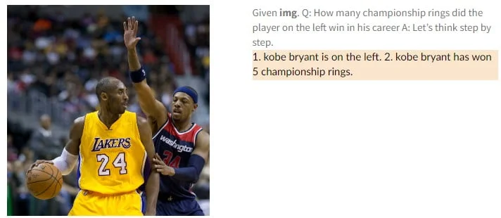 Google PaLM-E identificando o Kobe Bryant numa cena