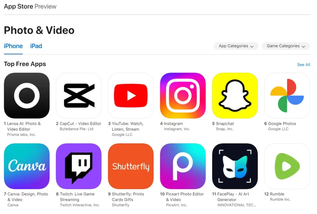 o gerador de selfies com IA Lensa AI chegou no topo da App Store