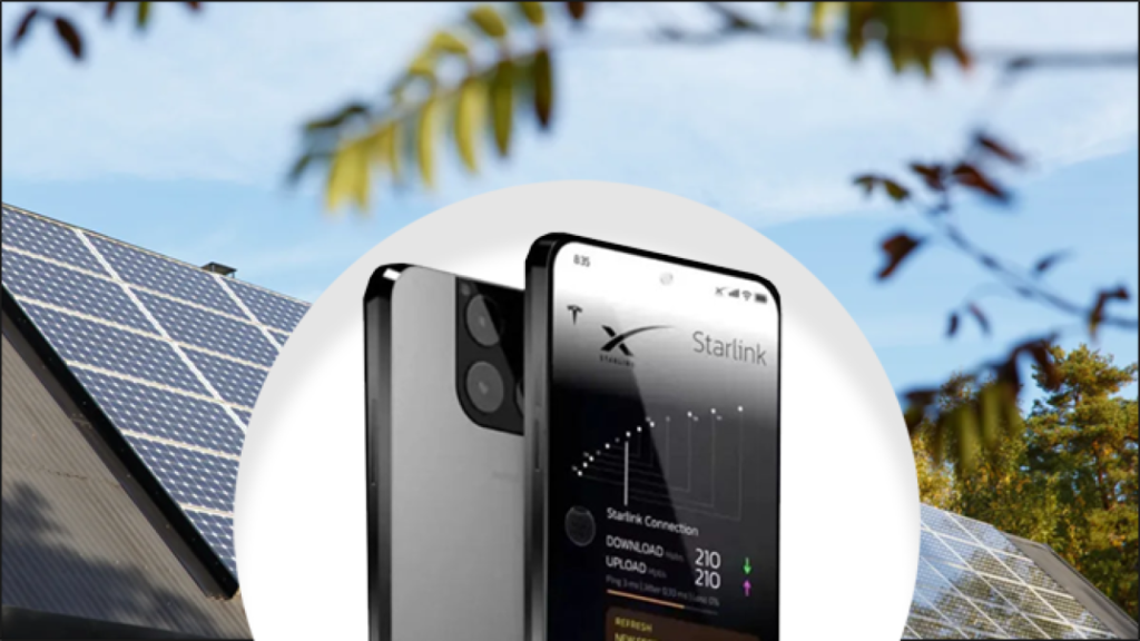 smartphone da tesla com carregamento solar