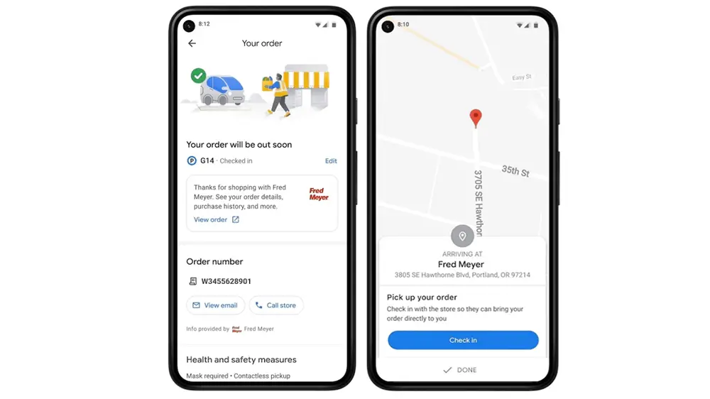 usar o google maps para pedir supermercado