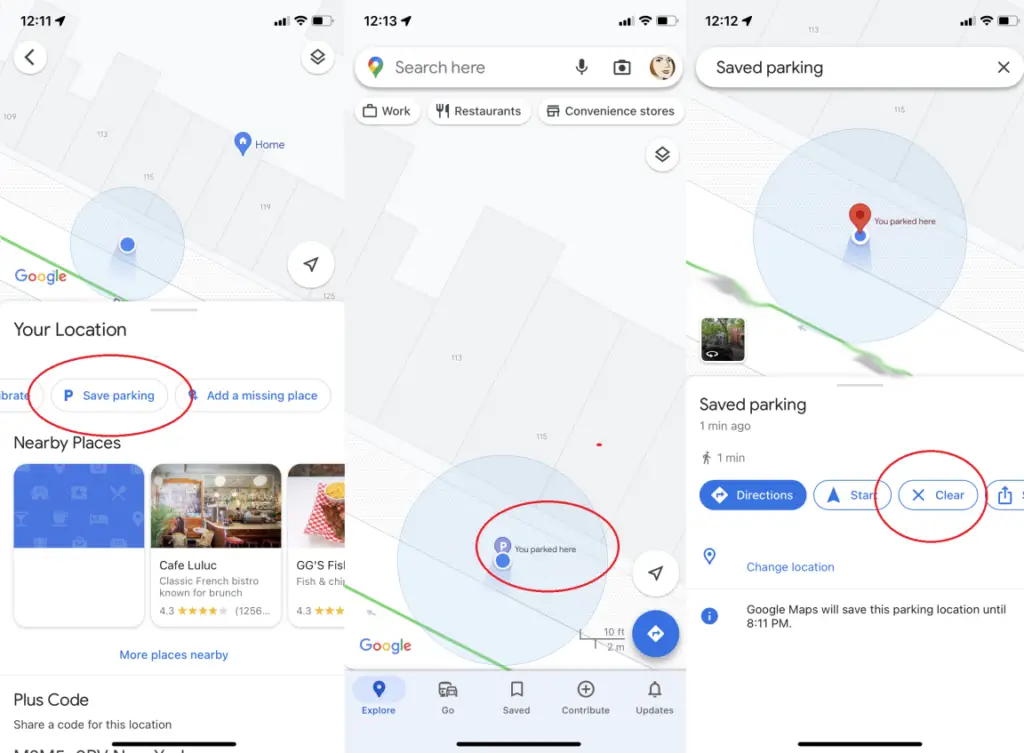 usar o google maps para lembrar onde parou o carro