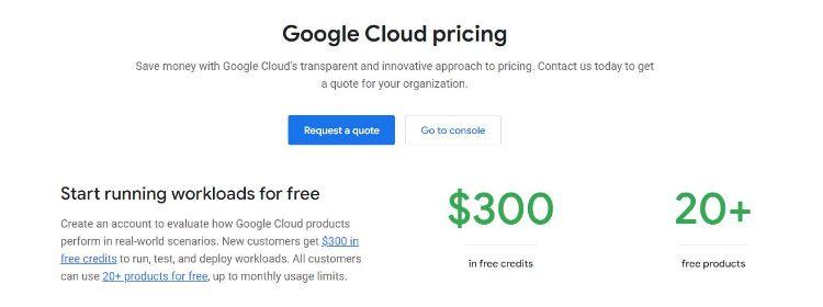 preço do google vertex