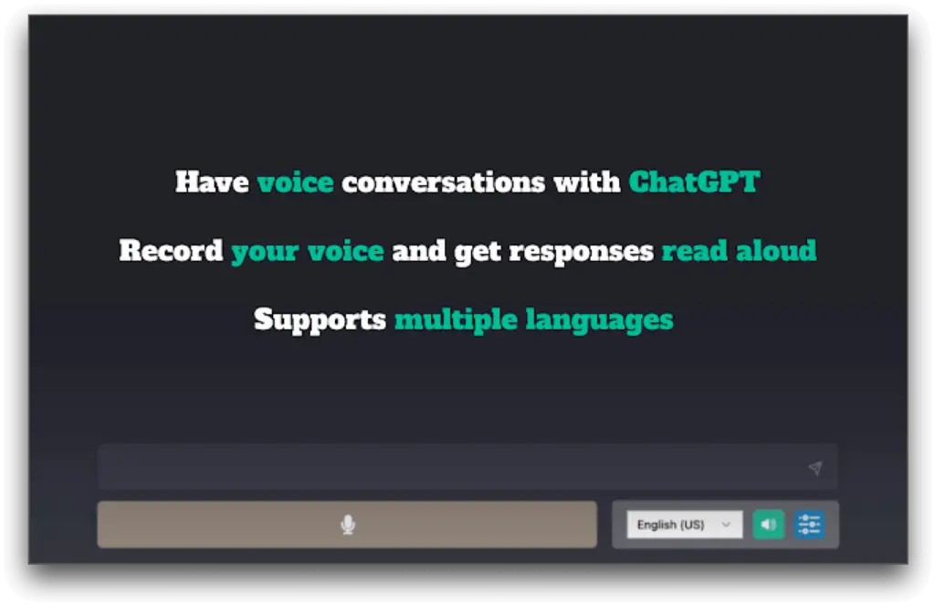 Voice control for chatgpt