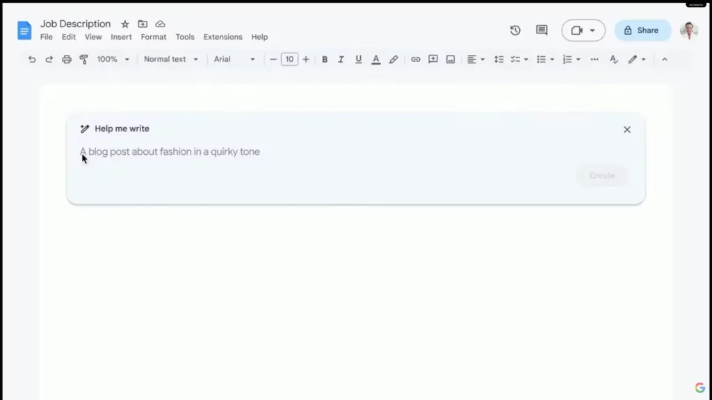 google docs com IA