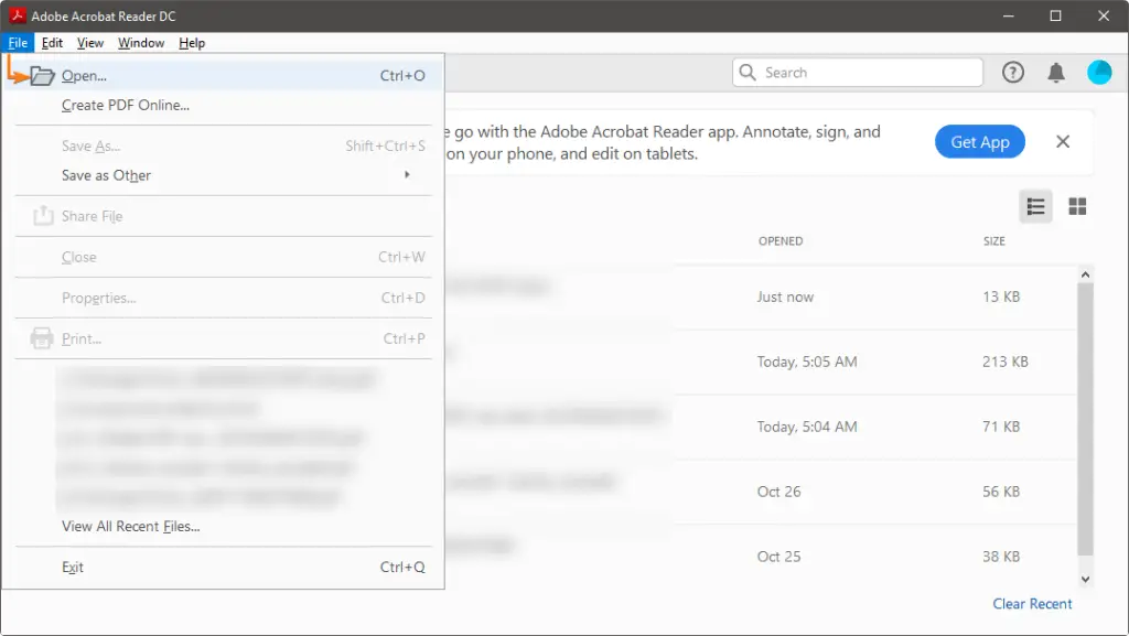 Abra o arquivo PDF no Adobe Acrobat Reader.Clique no menu Arquivo, Abrir..., e selecione o arquivo PDF que deseja assinar.