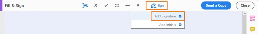 Clique em Assinar e selecione Adicionar Assinatura.