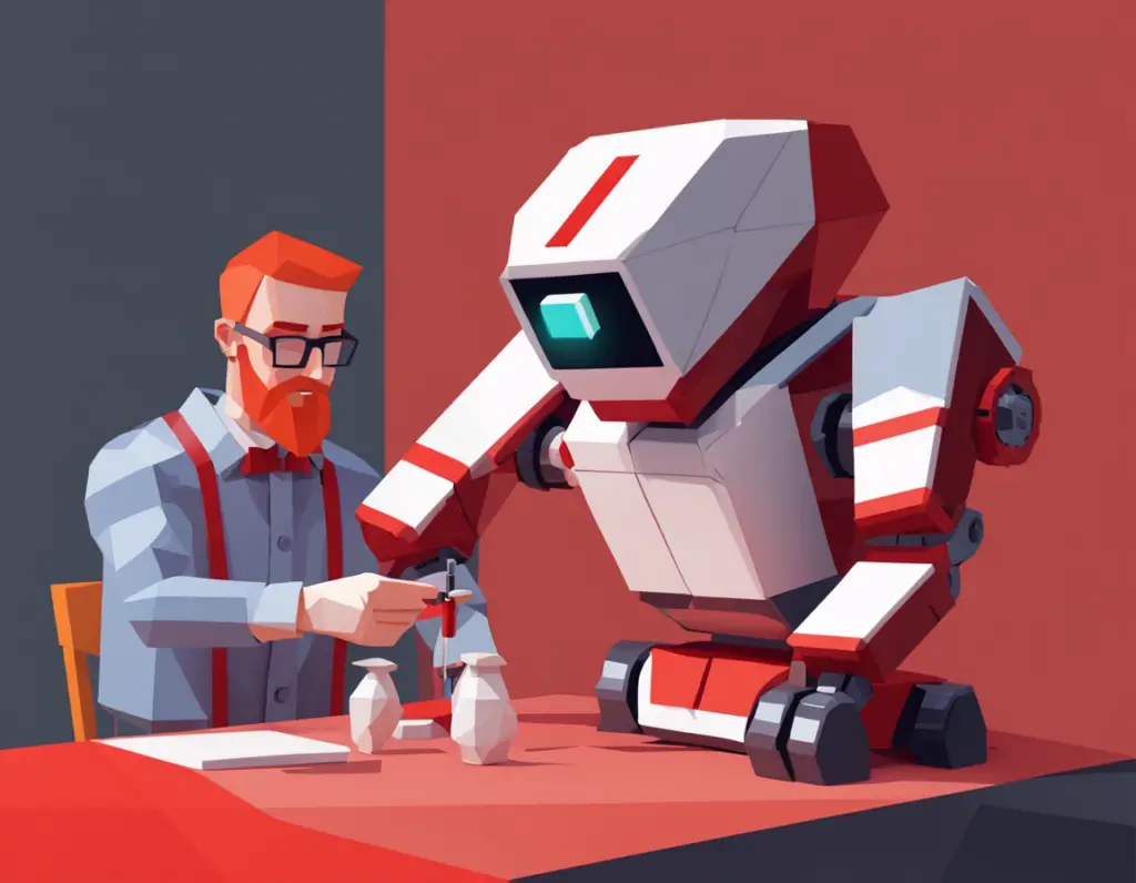 red beard guy painting robot 3