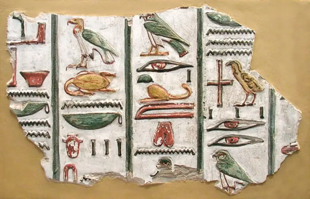 Hieróglifos egípcios do túmulo de Seti I. Crédito: Domínio Público / Wikimedia Commons