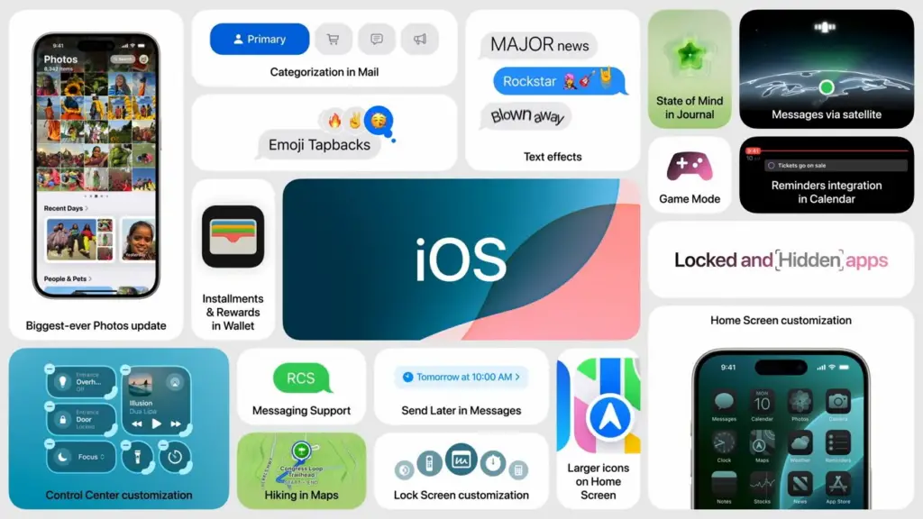 O iOS 18 possui vários recursos novos